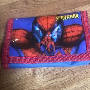 Marvel Spider-Man Tri-fold wallet.  Velcro closure